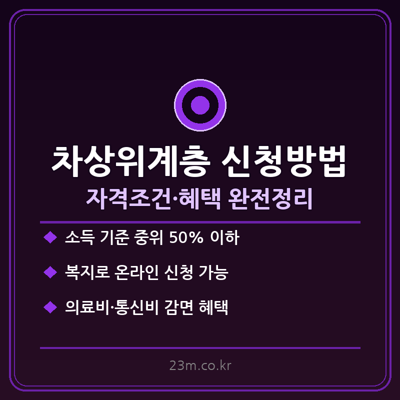 차상위계층 신청방법 썸네일