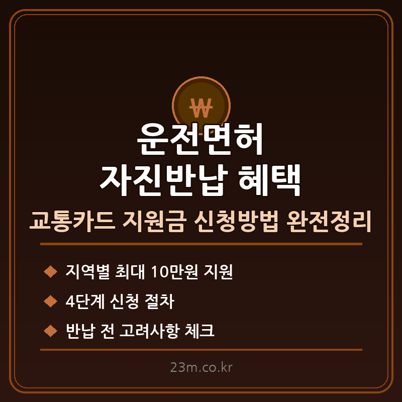 운전면허 자진반납 혜택 썸네일