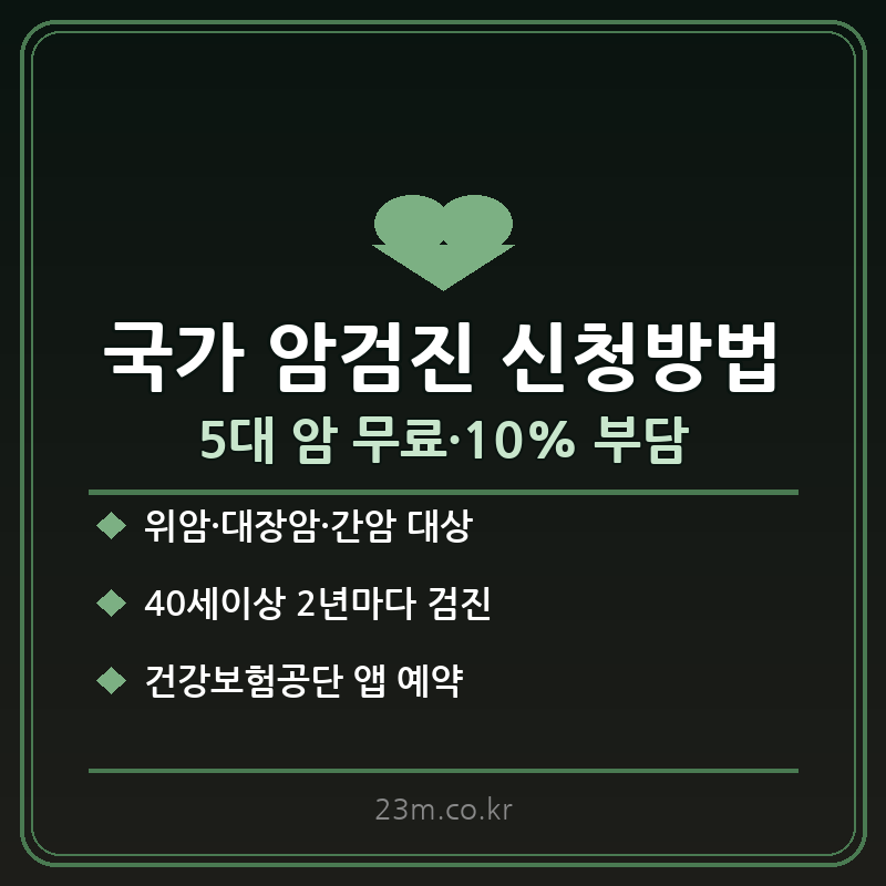 국가 암검진 신청방법 썸네일