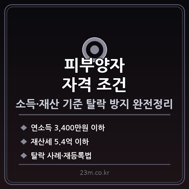 건강보험 피부양자 조건 썸네일