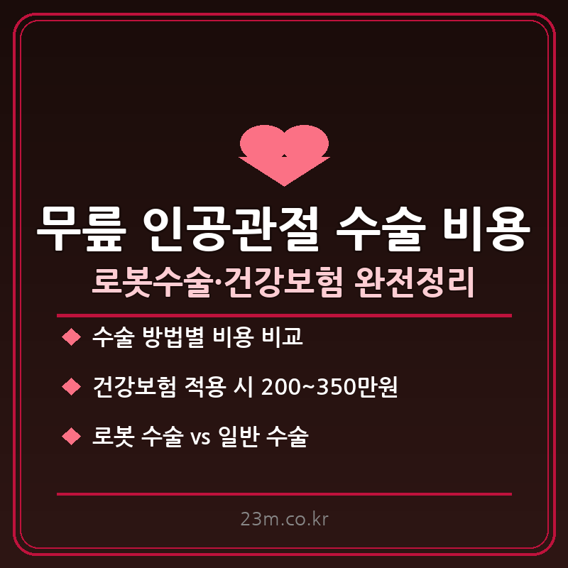 무릎 인공관절 수술 비용 썸네일